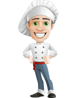 Cartoon Cook Vector Character AKA Mangiarino Yummy